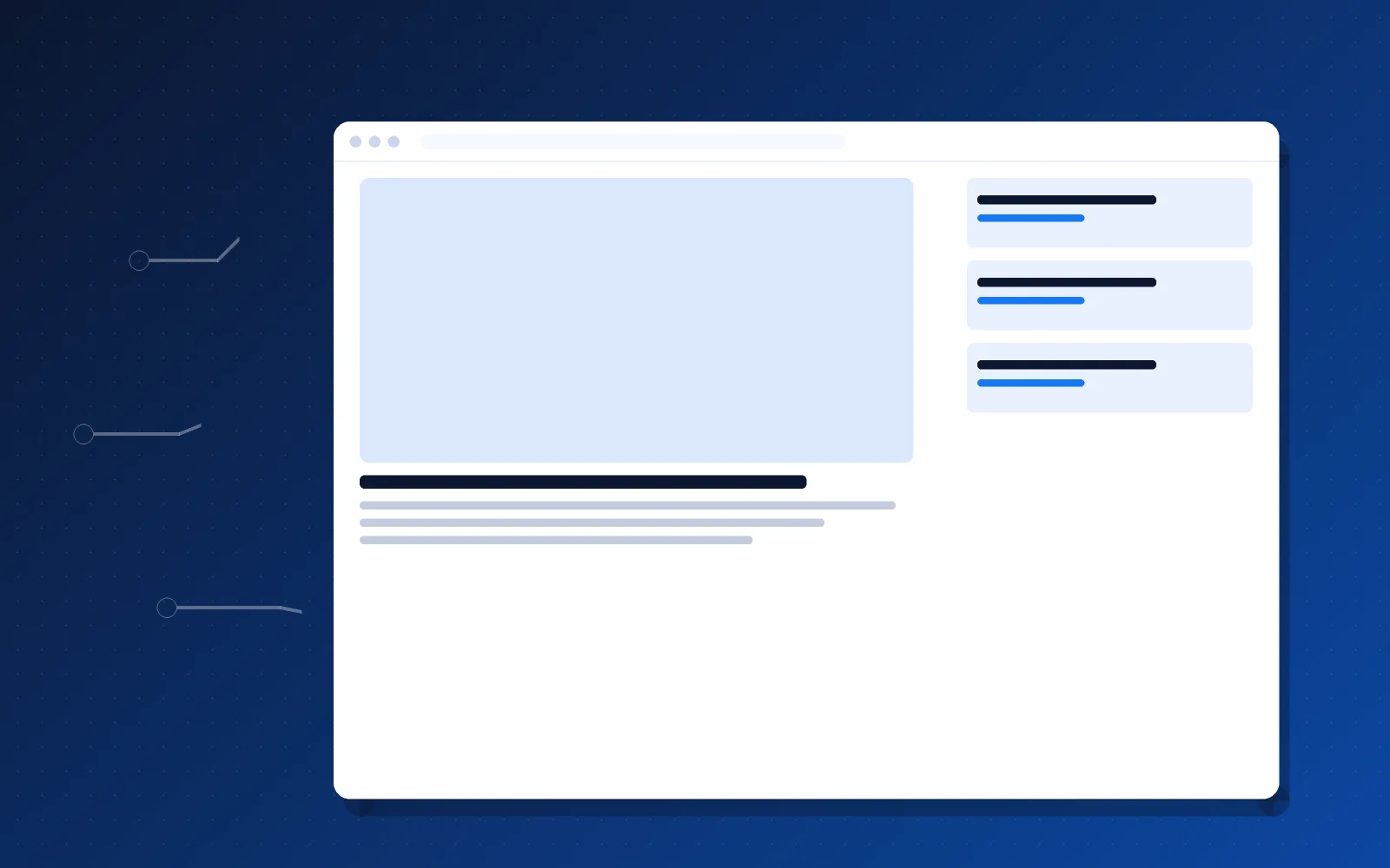 Illustration of a content website layout (demo image)