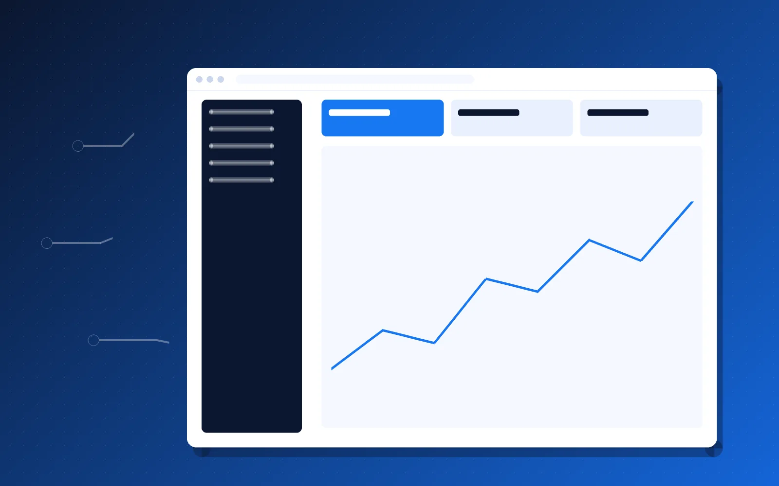 Illustration of a web application dashboard (demo image)